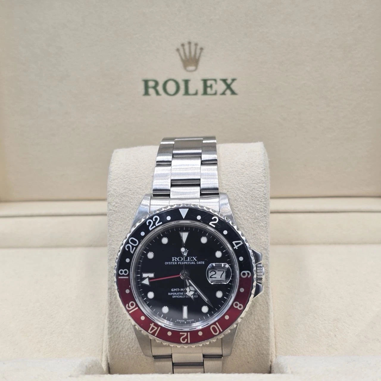 Rolex GMT-Master II Fat Lady Coke Bezel Stainless Steel 40mm Watch 16760
