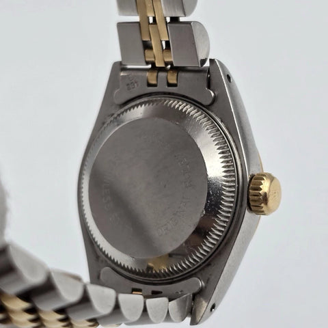 Rolex Datejust 26mm Champagne Diamond Dial Two Tone Jubilee Watch 69173