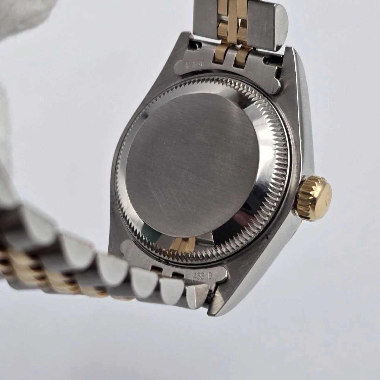 Rolex Lady Datejust 26mm Two Tone White Roman Dial Jubilee NO HOLES 69173