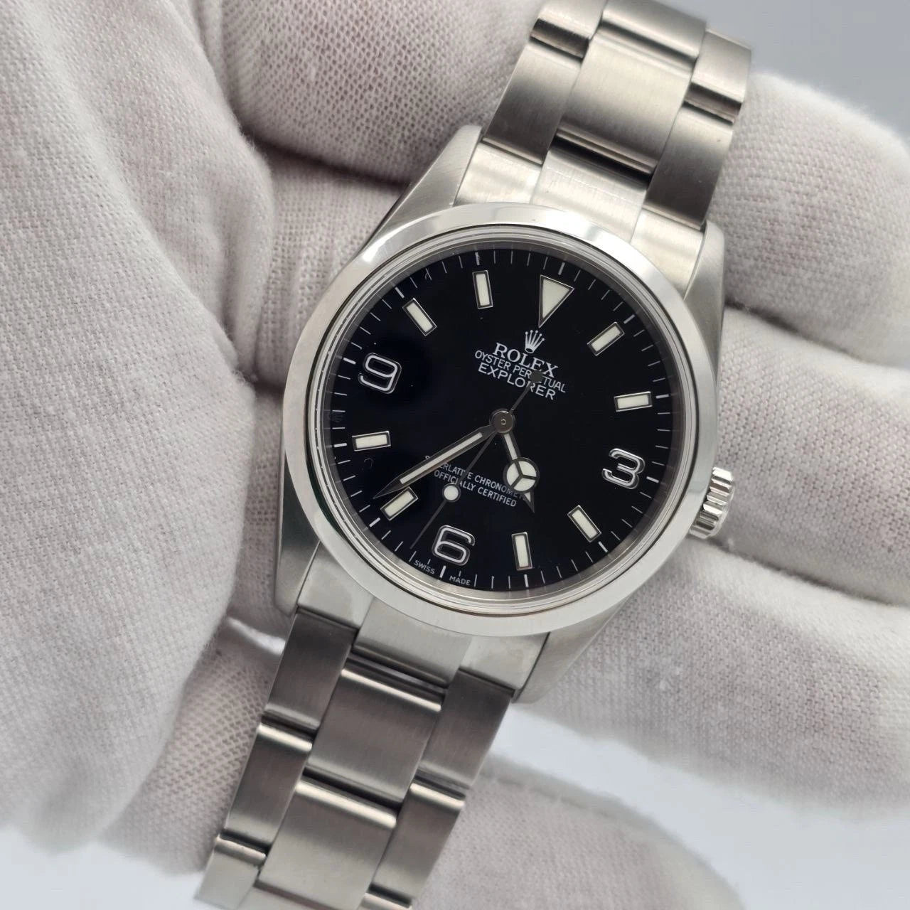 2007 Rolex Explorer I 114270 Men's Automatic 36mm Steel Black Dial Watch