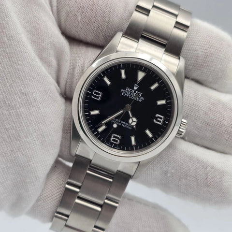2007 Rolex Explorer I 114270 Men's Automatic 36mm Steel Black Dial Watch