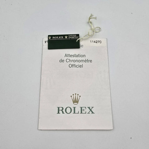 MINT PAPERS 2005 Rolex Explorer I 114270 Automatic 36mm Steel Black Dial Watch
