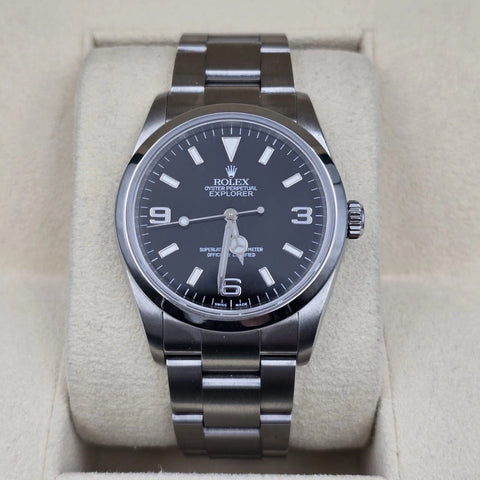 PAPERS 2004 Rolex Explorer I 114270 Automatic 36mm Steel Black Dial Watch