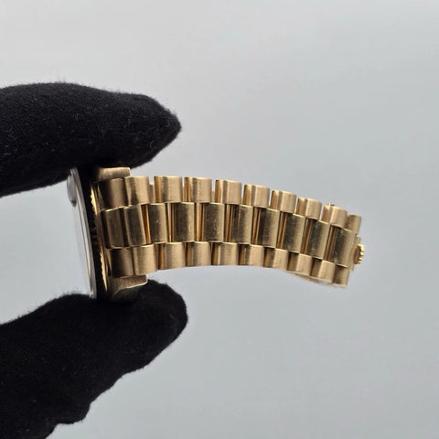 Rolex Day-Date 18038 President 18k Gold FACTORY Silver Dial 36mm Watch