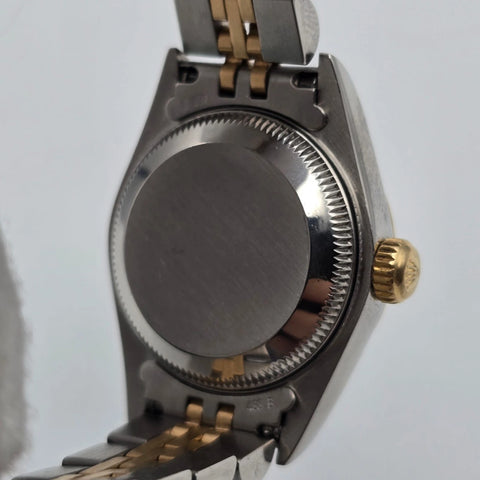 Rolex Lady Datejust 18K Gold & Steel NO HOLES 26mm Computer Diamond Dial 69173