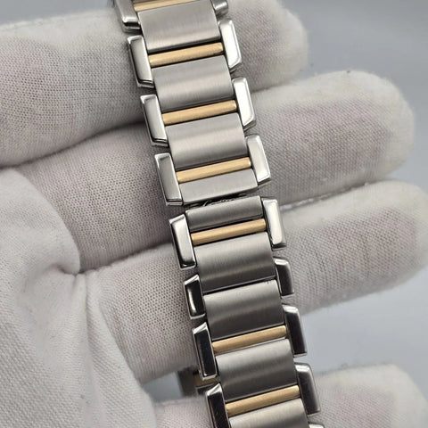 Cartier Tank Francaise Quartz Ladies 18k Gold & Steel Silver Dial 2302