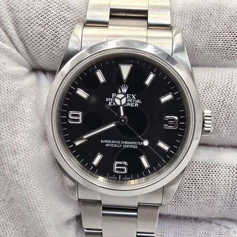 2005 Rolex Explorer I 114270 Men's Automatic 36mm Steel Black Dial Watch