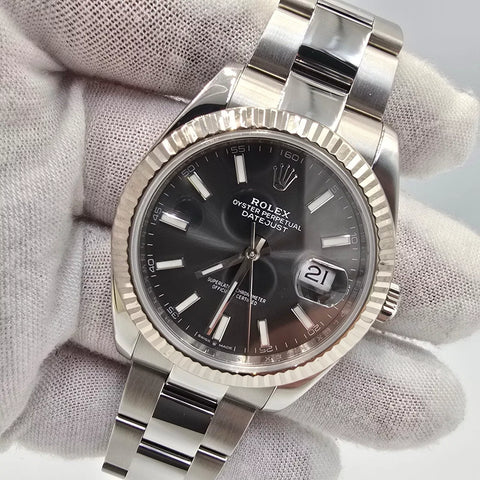 Rolex Datejust 41mm Rhodium Dial Stainless Steel Oyster 126334