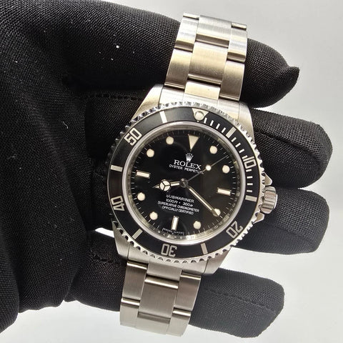 MINT 2012 Rolex Submariner No Date 14060M 4 Line REHAUT Black Dial 40mm Watch