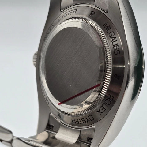 2025 RSC Rolex Milgauss 116400 Steel Black Dial Orange Hand 40mm + 2008 PAPERS