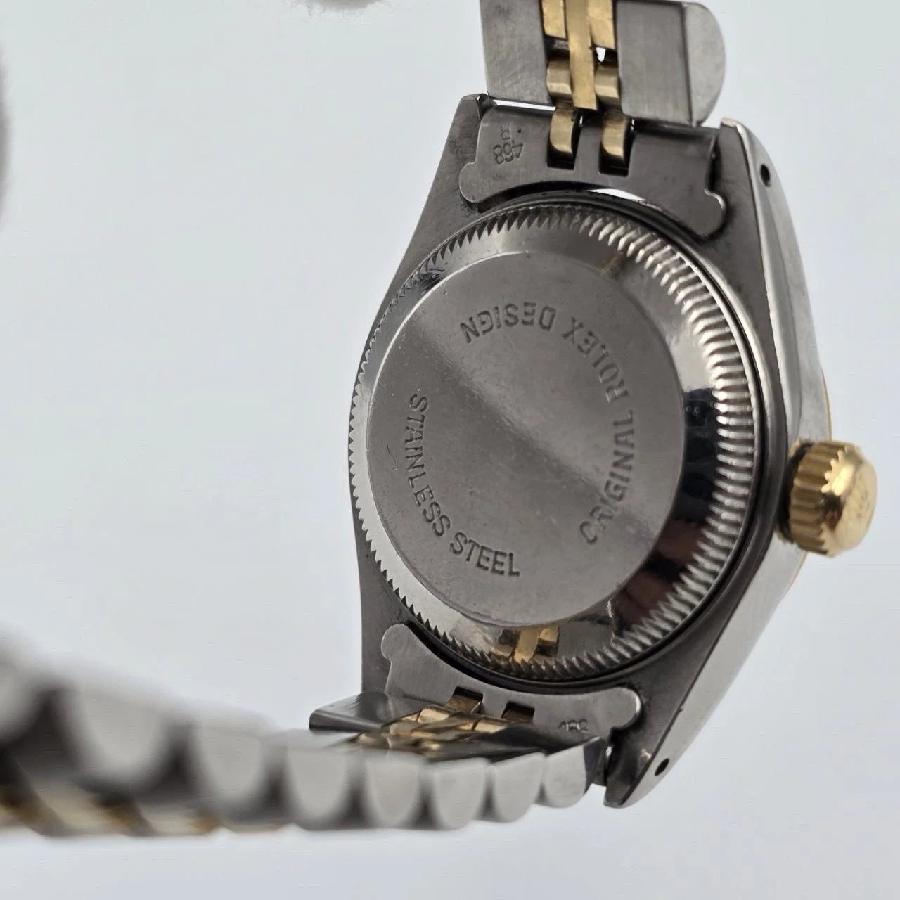 Rolex Lady Datejust 26mm Yellow Gold Steel Factory Blue Dial 69173