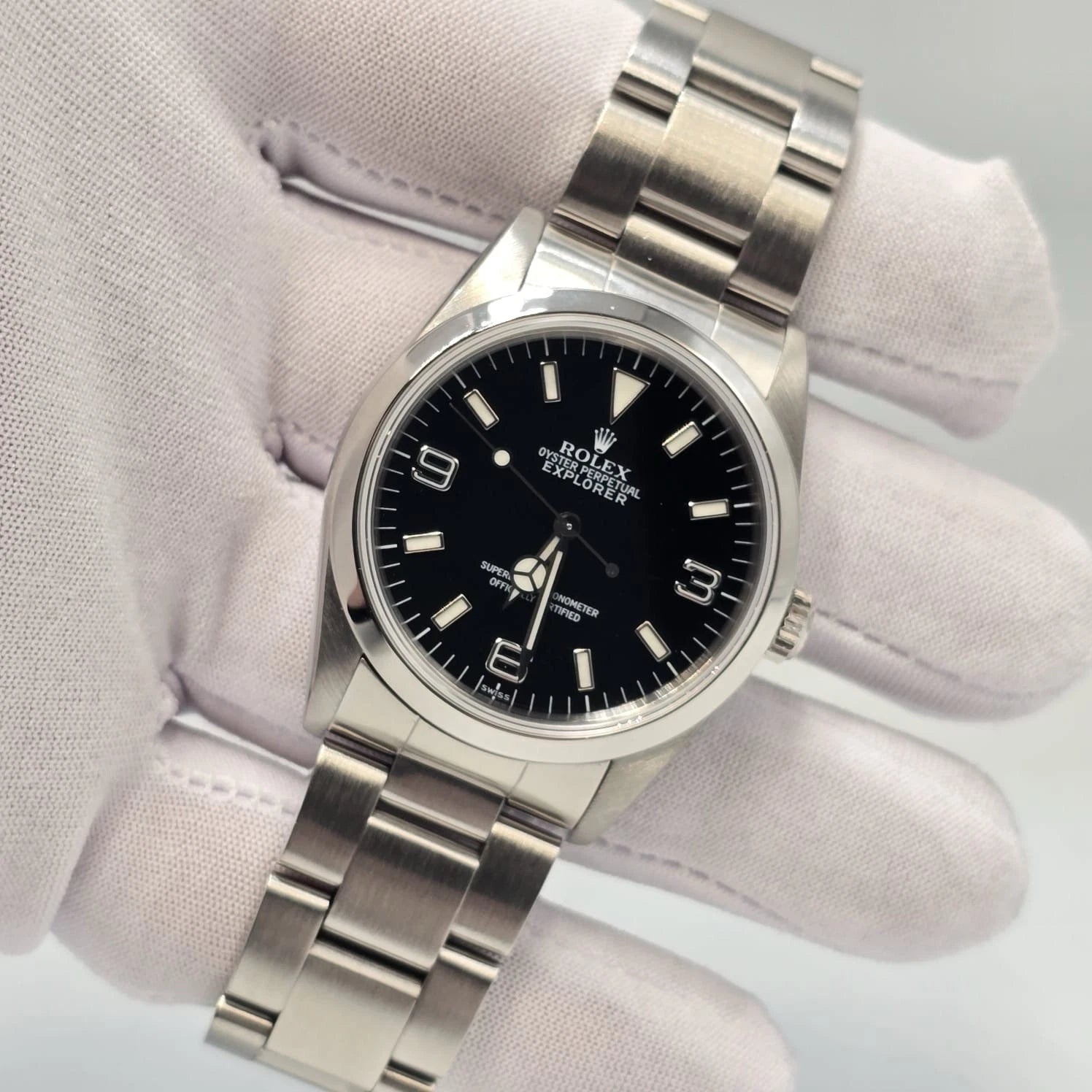 Rolex Explorer I 14270 Men's Automatic 36mm Steel Black Dial Watch