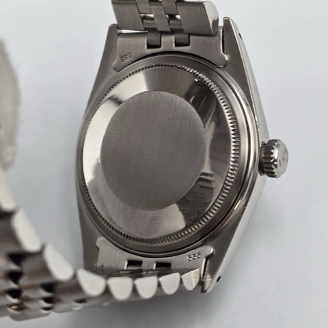 Rolex Datejust 36mm Oyster Perpetual 18k White Gold Steel Silver Dial 16014