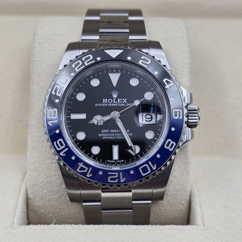 MINT 2016 PAPERS Rolex GMT Master II 116710BLNR Steel Ceramic Batman Watch BOX