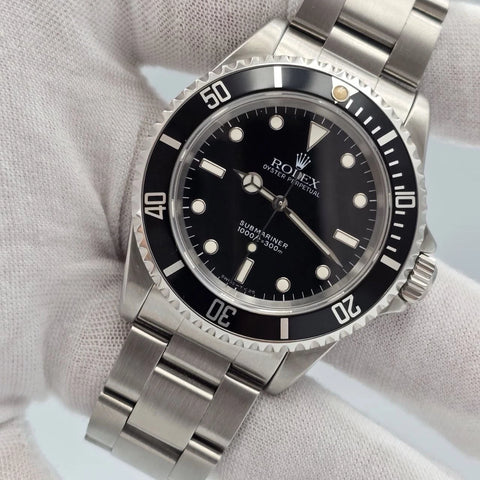 MINT Rolex Submariner No-Date BLACK Stainless Steel Dive Oyster 40mm Watch 14060