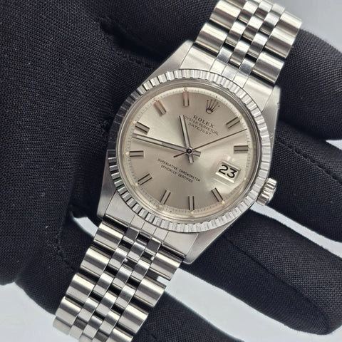 Rolex Datejust 1603 Stainless Steel Jubilee Silver Dial Automatic Men Watch 36mm