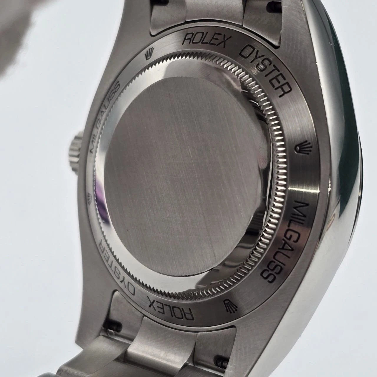 Rolex Milgauss 116400 Stainless Steel Black Dial Orange Hand 40mm
