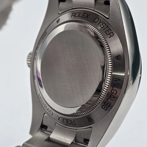 Rolex Milgauss 116400 Stainless Steel Black Dial Orange Hand 40mm