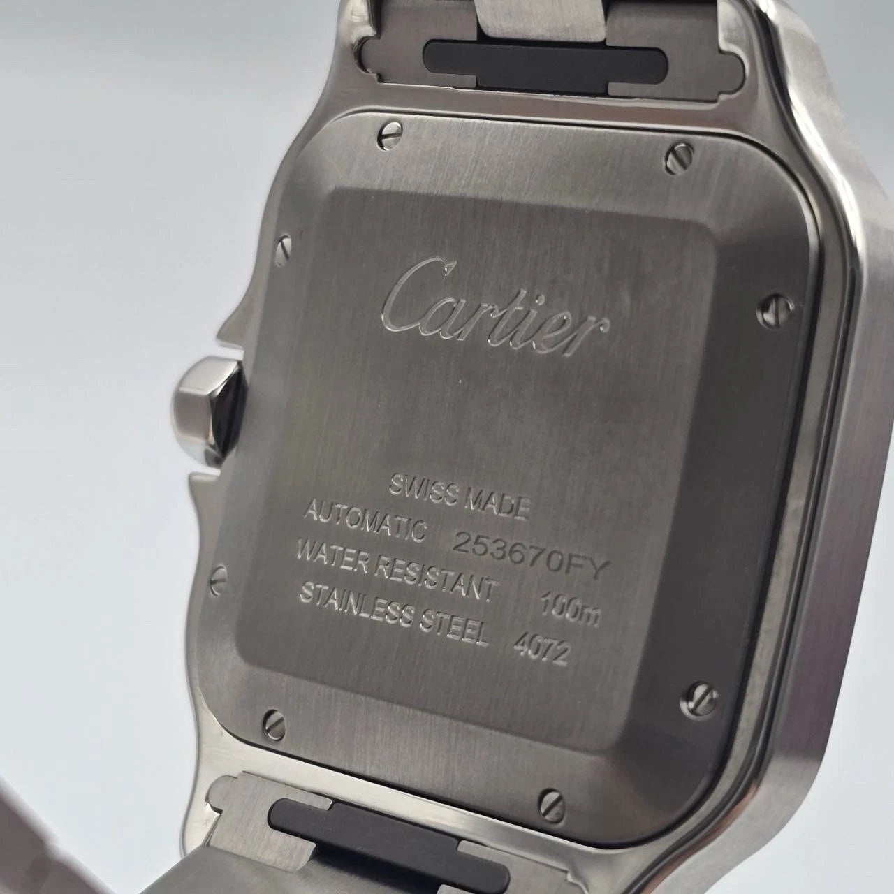 2025 PAPERS Cartier Santos de Cartier Steel Large White Dial WSSA0018 BOX