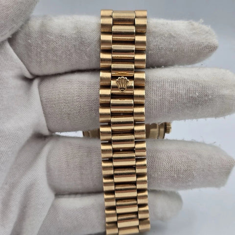 Rolex Day-Date 18238 President 18k Gold FACTORY Black Diamond Dial 36mm Watch