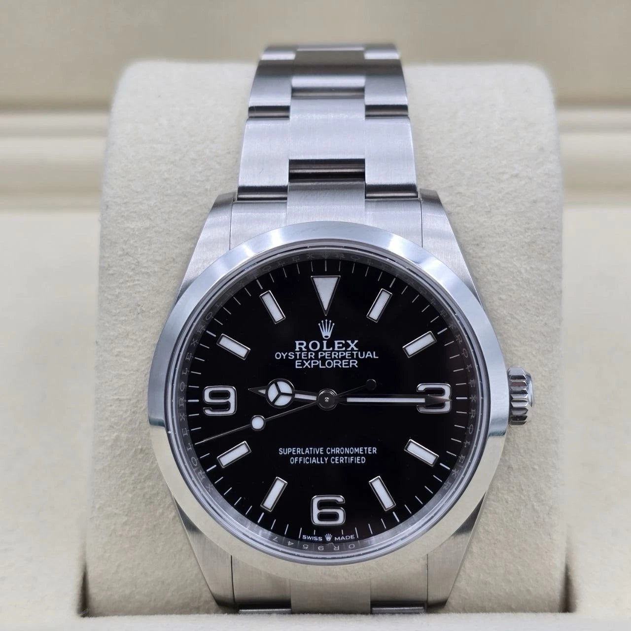 2025 PAPERS Rolex Explorer Black Dial Stainless Steel 36mm Watch 124270 BOX