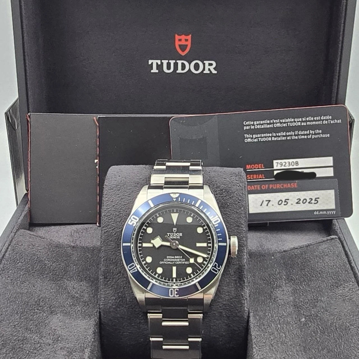 NEW 2025 Tudor Heritage Black Bay 41mm Steel 79230B Black Dial Watch UNWORN