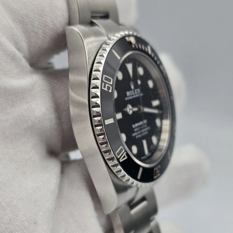 2017 PAPERS Rolex Submariner No-Date 114060 Steel Black Ceramic 40mm Watch BOX