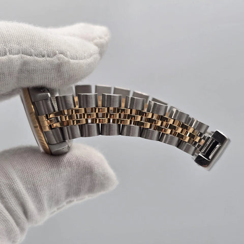 Rolex Lady Datejust 26mm Yellow Gold Steel Factory Blue Diamond Dial 69173