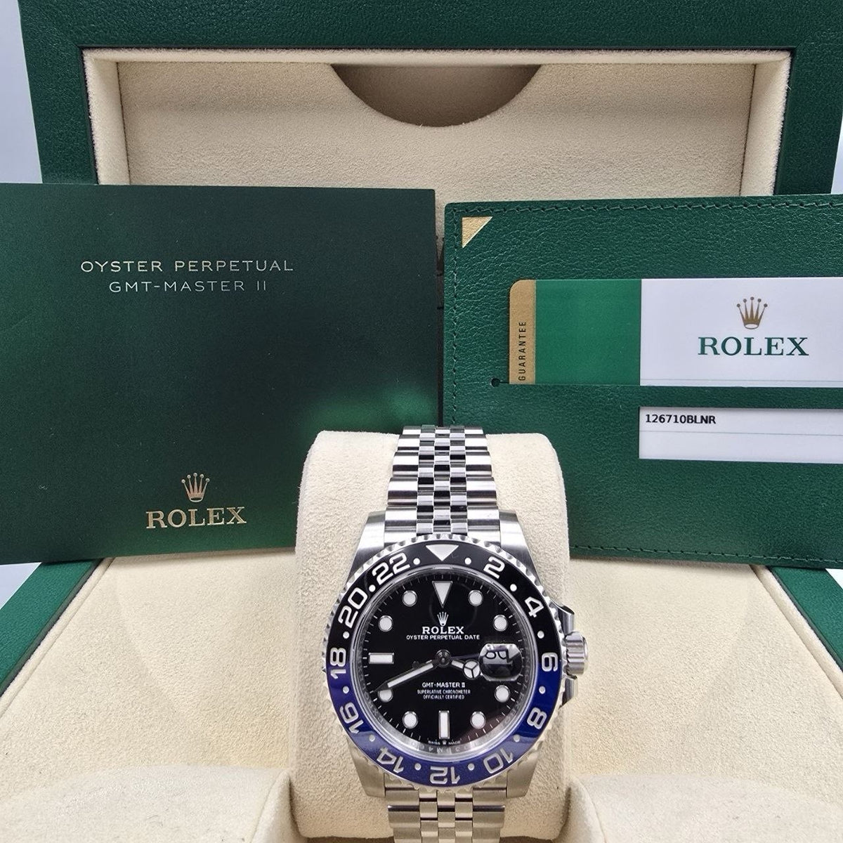 2020 PAPERS Rolex GMT-Master II 126710BLNR Batgirl Jubilee 40mm Watch BOX