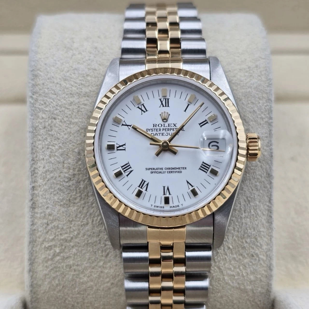 Rolex Datejust Midsize 68273 White Roman 1