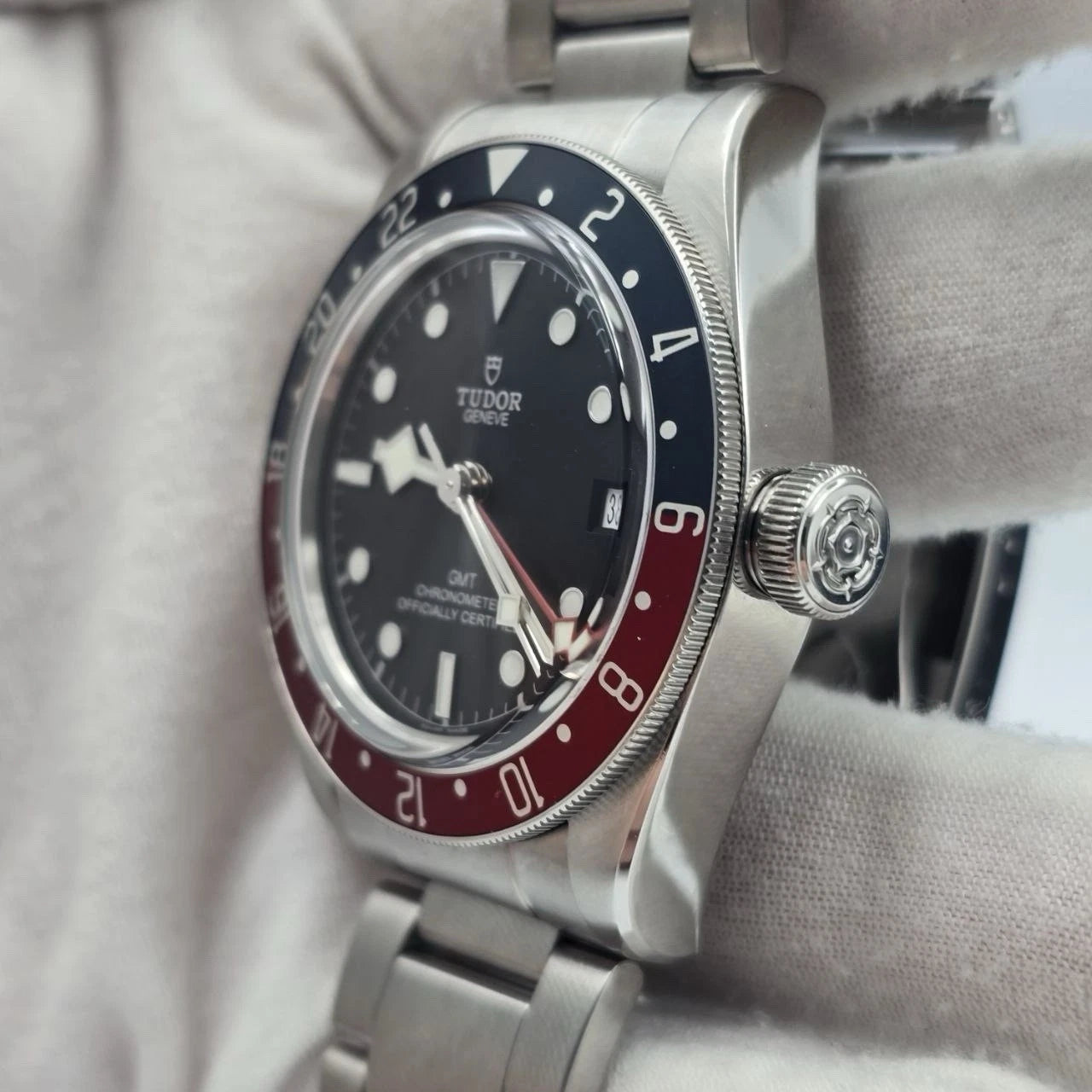 2023 PAPERS Tudor Black Bay GMT Pepsi Steel Red Blue Black 41mm 79830RB BOX