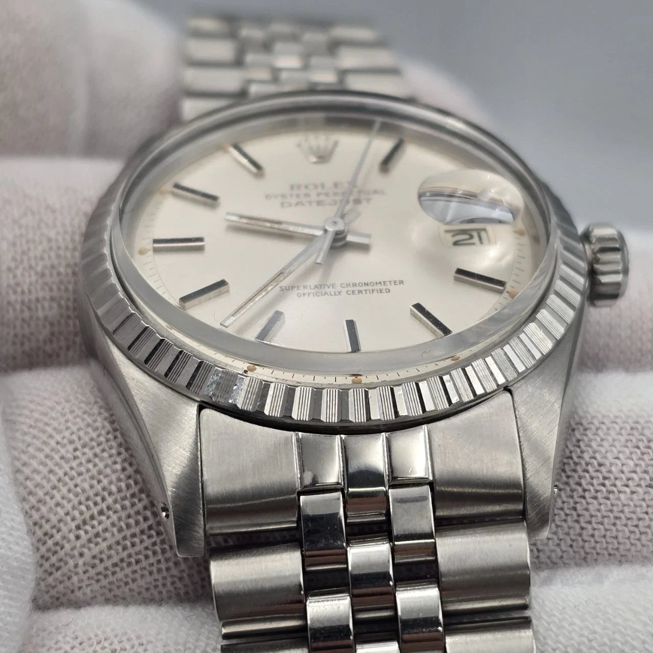 Rolex Datejust 1603 Stainless Steel Silver Dial Jubilee 36mm Automatic Watch