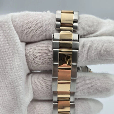 2002 Rolex Submariner 16613 Blue Dial Two Tone Steel Gold Clasp 40mm Watch