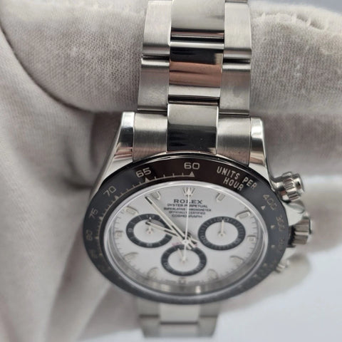 2017 PAPERS Rolex Daytona 116500LN Panda White Dial Ceramic 40mm Steel BOX