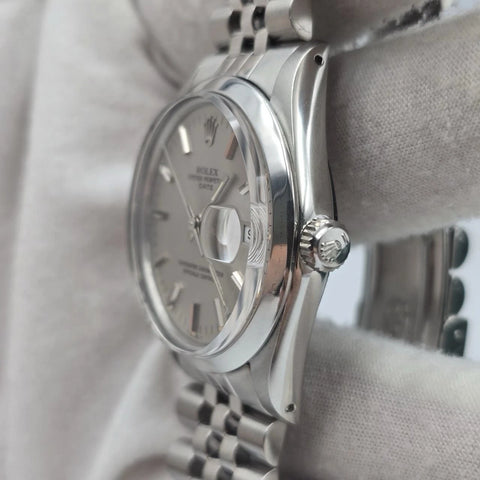 Rolex Oyster Perpetual Date Stainless Steel Smooth Bezel Jubilee 34mm 15000