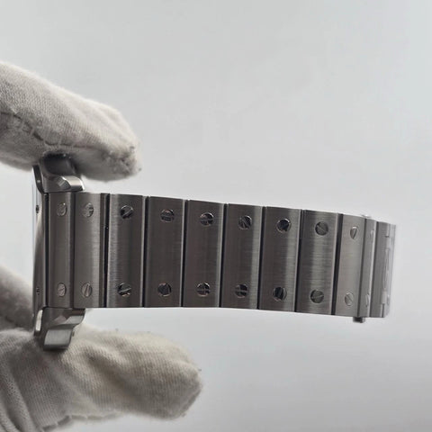 2025 PAPERS Cartier Santos de Cartier Steel Large White Dial WSSA0018 BOX
