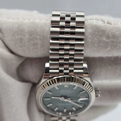 NEW 2025 Rolex Datejust 31mm Mint Green Stainless Steel Jubilee Fluted 278274