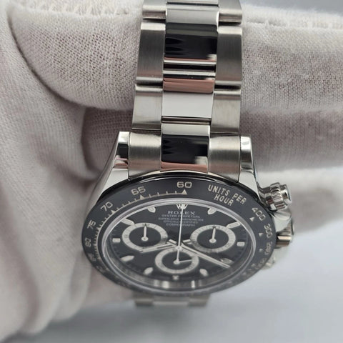 2023 PAPERS Rolex Daytona 116500LN Black Dial Ceramic 40mm Steel Watch BOX