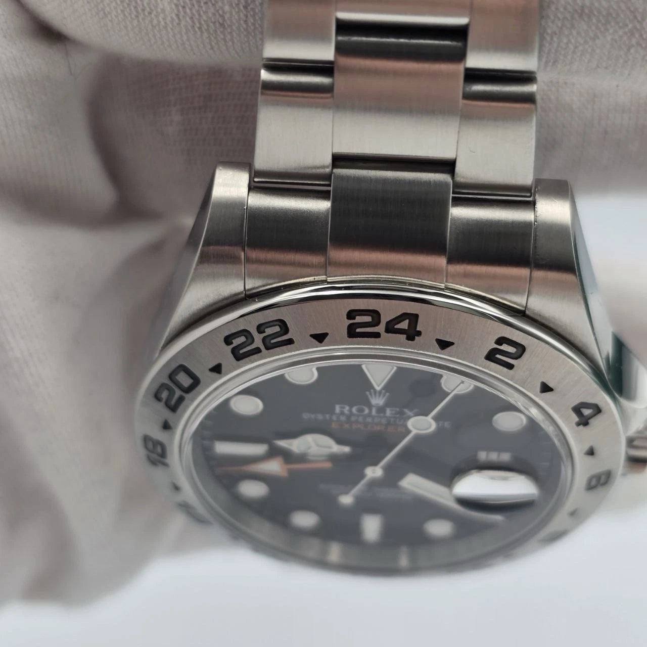 PAPERS 2015 Rolex Explorer II Black Orange Steel 42mm Watch 216570 BOX