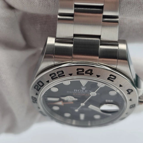 PAPERS 2015 Rolex Explorer II Black Orange Steel 42mm Watch 216570 BOX