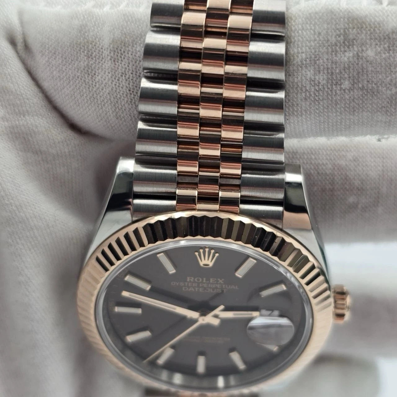 2022 PAPERS Rolex Datejust 41mm 126331 Two-Tone Rose Chocolate Dial Jubilee BOX