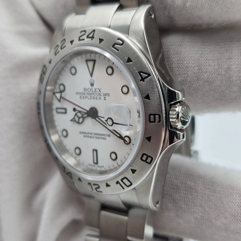 2025 RSC Rolex 16570 Explorer II Polar White Stainless Steel 40mm Watch