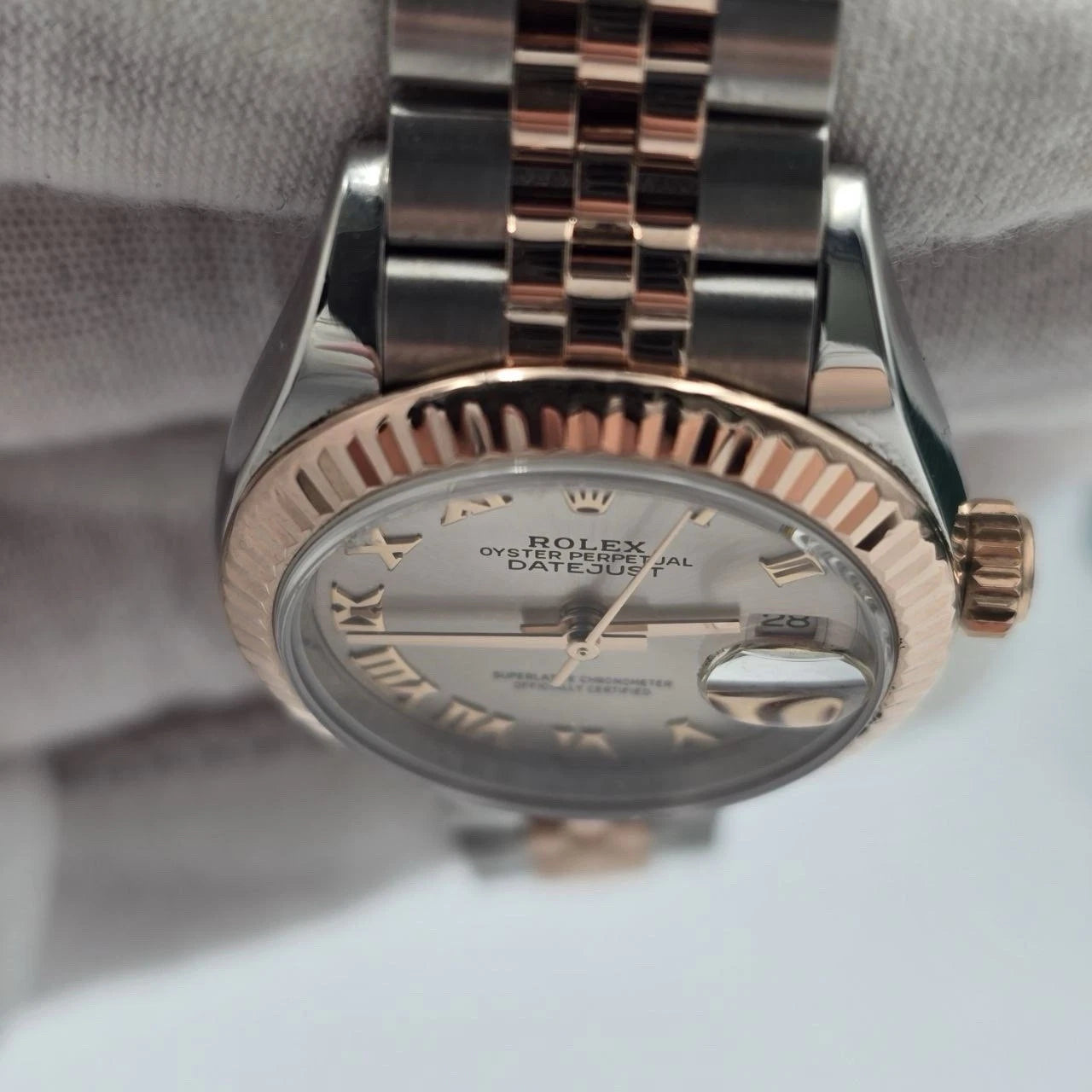 2017 PAPERS Rolex Lady-Datejust 28mm 18k Rose Gold 279171 Sundust Dial BOX