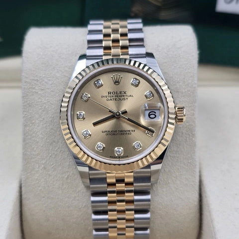 NEW 2026 Rolex Datejust 31mm Champagne Diamond Dial Two Tone Jubilee 278273