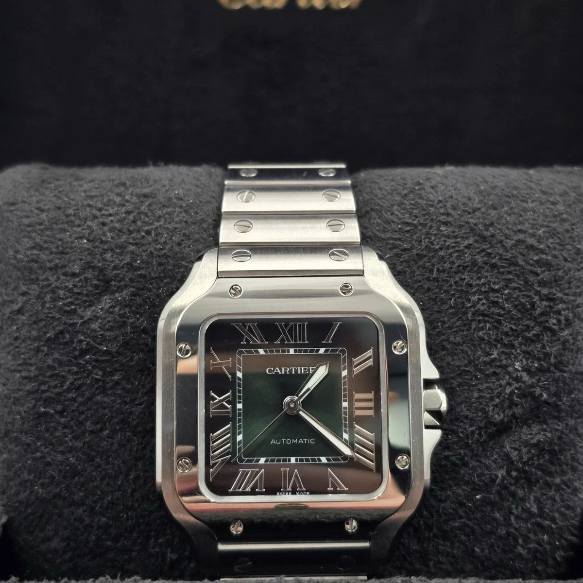 NEW 2026 Cartier Santos Medium Green Dial WSSA0061 35mm Stainless Steel BOX