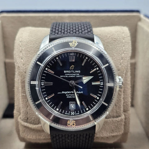 PAPERS Breitling Super Ocean Heritage B20 Black Dial Rubber 46mm AB2020 BOX