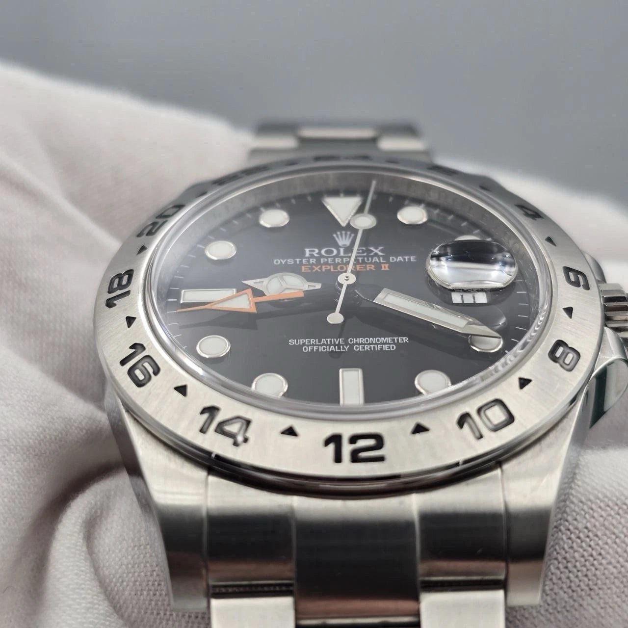 PAPERS 2015 Rolex Explorer II Black Orange Steel 42mm Watch 216570 BOX