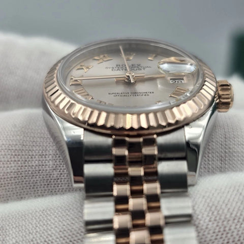 2017 PAPERS Rolex Lady-Datejust 28mm 18k Rose Gold 279171 Sundust Dial BOX