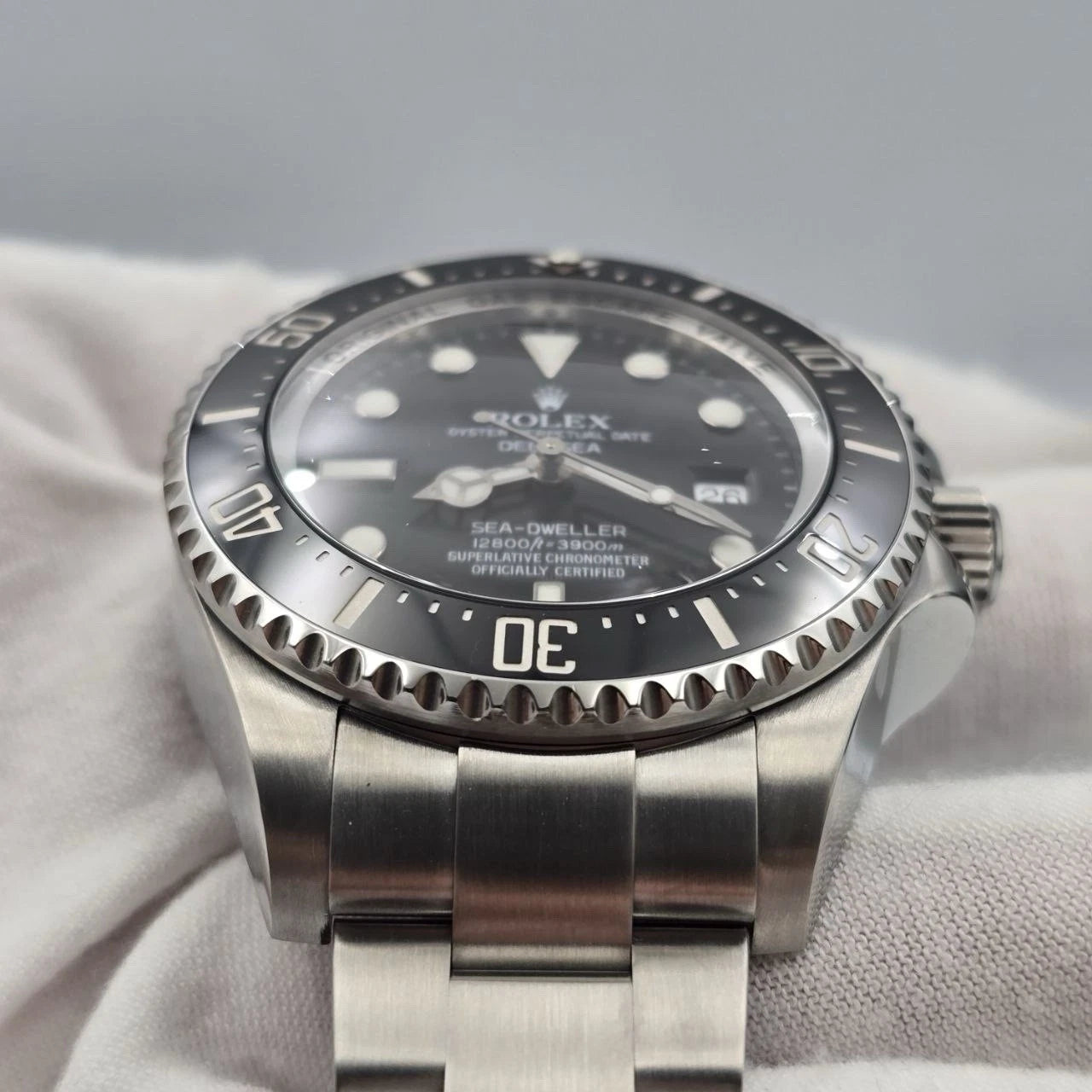 2009 PAPERS Rolex Sea-Dweller Deepsea 44mm Black Ceramic Steel Dive Watch 116660