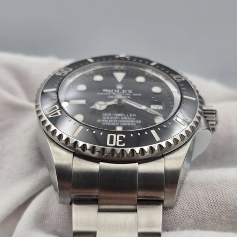 2009 PAPERS Rolex Sea-Dweller Deepsea 44mm Black Ceramic Steel Dive Watch 116660